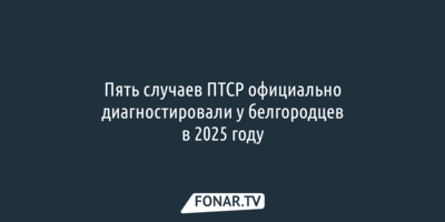 Пять случаев ПТСР официально диагностировали у белгородцев в 2025 году