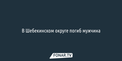 В Шебекинском округе погиб мужчина