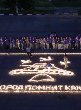 В Белгороде прошла акция «Огненные картины войны»
