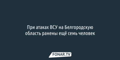 При атаках ВСУ на Белгородскую область ранены семь человек