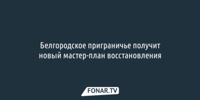 Приграничные территории Белгородской области получат новый мастер-план восстановления