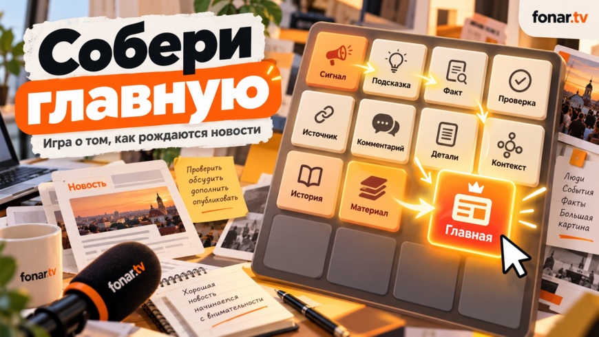 От слуха до главной новости — за несколько движений. «Фонарь» предлагает читателям собрать собственную редакцию в игре «2048»