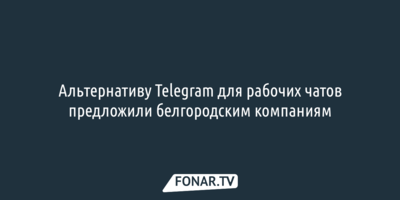 Альтернативу Telegram для рабочих чатов предложили белгородским компаниям