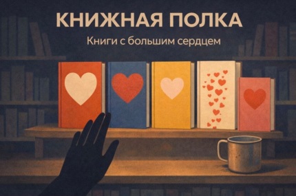 Книжная полка. Книги с большим сердцем