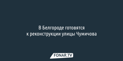 В Белгороде по улице Чумичова пустят автобусы и сделают велодорожки