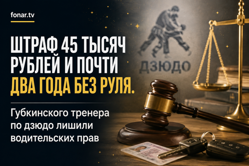 Штраф 45 тысяч рублей и почти два года без руля. Губкинского тренера по дзюдо лишили водительских прав