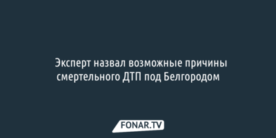 Эксперт назвал возможные причины смертельного ДТП под Белгородом