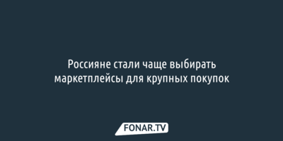 Россияне стали чаще выбирать маркетплейсы для крупных покупок